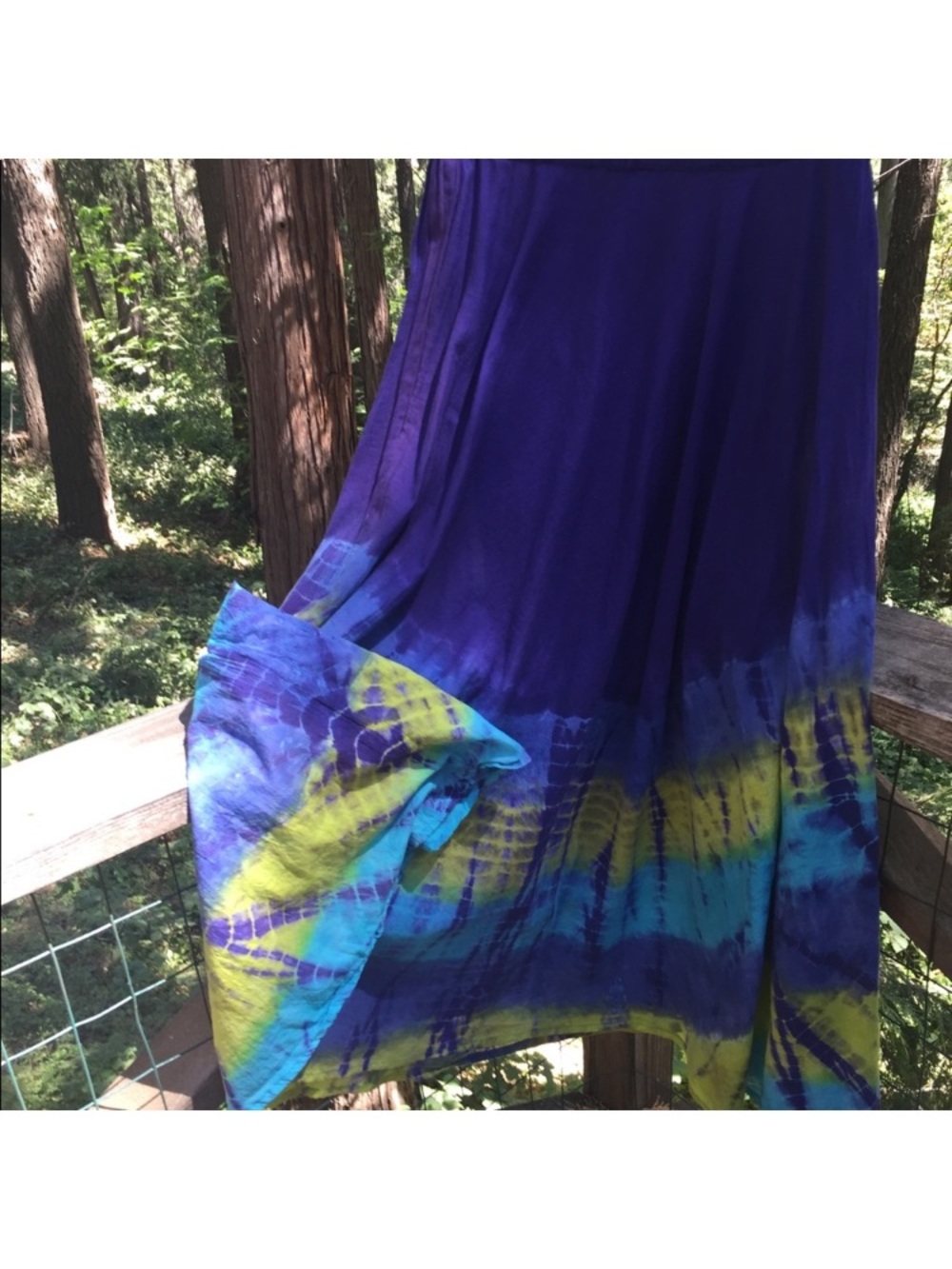 Cato Purple, Blue & Yellow Tie-Dye Maxi Skirt - Picture 13 of 16